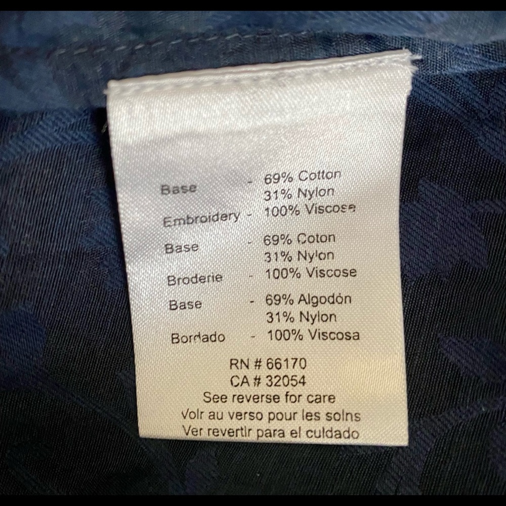 ANTHROPOLOGIE/ PAYAL JAIN Jayna Embroidered Off The Shoulder Navy Top - Sz XS - Picture 10 of 11